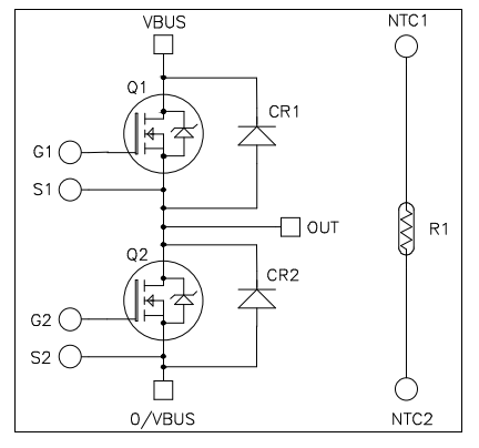 自動車IGBTモジュールMSCSM70AM025CT6LIAG Mosfetの配列700V 689A 1882Wのシャーシの台紙0
