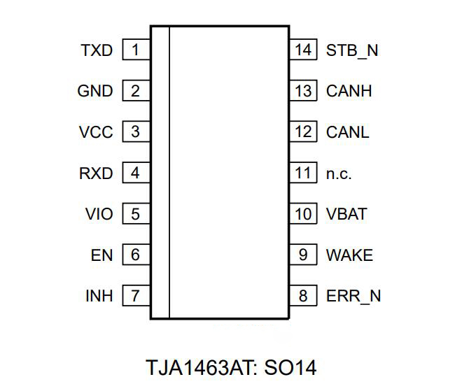 トランシーバーIC TJA1463AT/0ZはFD信号の改善のトランシーバー14-SOIC 8Mbps 0できる