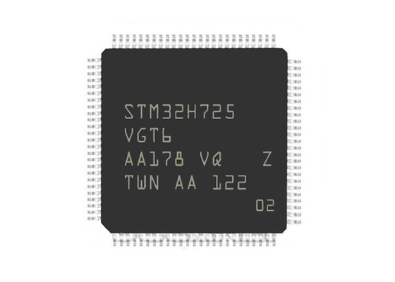 集積回路の破片STM32H725VGT6の腕のマイクロ制御回路IC STM32H725 LQFP100