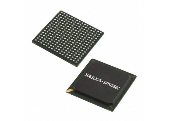 統合されたIC XC6SLX25-3FTG256Cのワイヤー結束FPGA ICの表面の台紙256-LBGAのパッケージ