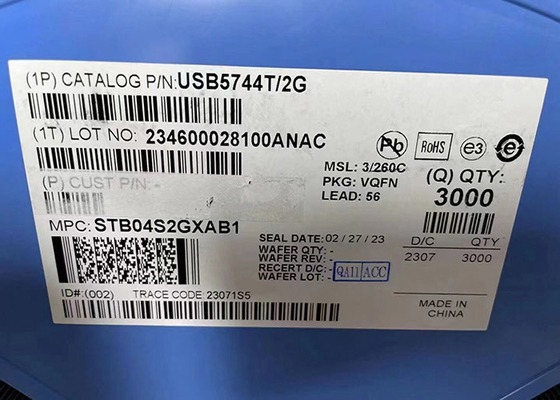 集積回路の破片USB5744T/2Gの4港USBのハブのコントローラーUSB 3.0インターフェイス56-VQFN