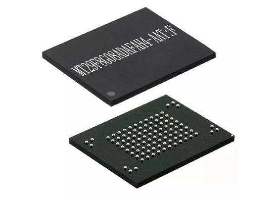 抜け目がない否定論履積の記憶IC MT29F8G08ADAFAH4-AAT:F 63-VFBGAの集積回路の破片