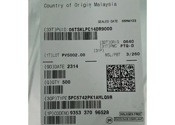 SPC5742PK1AMLQ9R 32 ビット デュアルコア 200MHz 組み込みマイクロコントローラ IC 144-LQFP