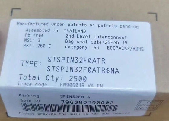 STSPIN32F0ATR 組み込みMCUマイクロコントローラを持つ先進BLDCコントローラ