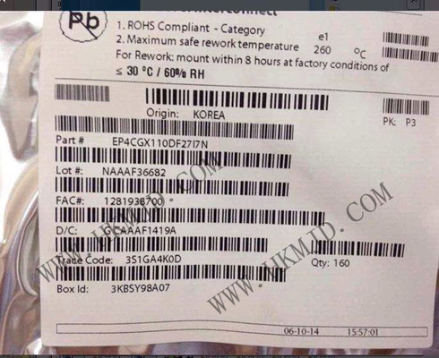 フィールドプログラム可能なゲート配列 EP4CGX110DF27I7N 393 I/O 200 MHz サイクロンIV GX 組み込み FPGA プログラム可能な論理IC