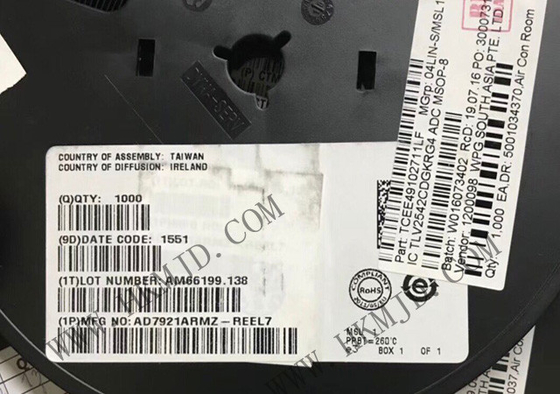 統合回路チップ AD7921ARMZ 72.5 dB アナログからデジタル変換器