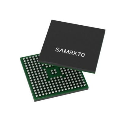 統合回路チップ SAM9X70-I/4PB 1 コア 32 ビット 800MHz マイクロプロセッサIC
