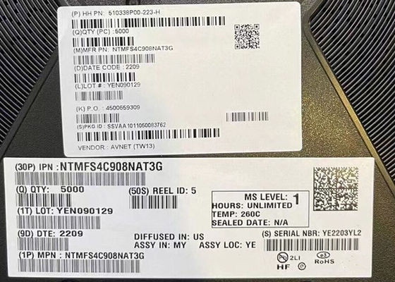 集積回路チップ NTMFS4C908NAT3G シングルNチャンネル電源MOSFETトランジスタ