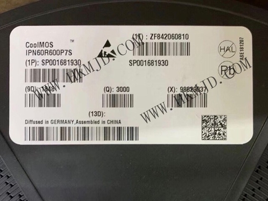 統合回路チップ IPN60R600P7S 7W シングル MOSFET トランジスタ TO-261-4