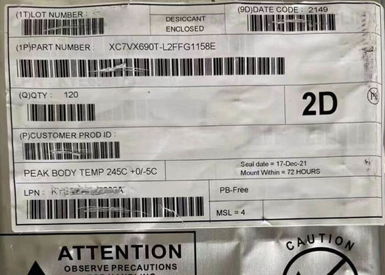 フィールドプログラム可能なゲート配列 XC7VX690T-L2FFG1158E 640MHz FPGAプログラム可能な論理IC