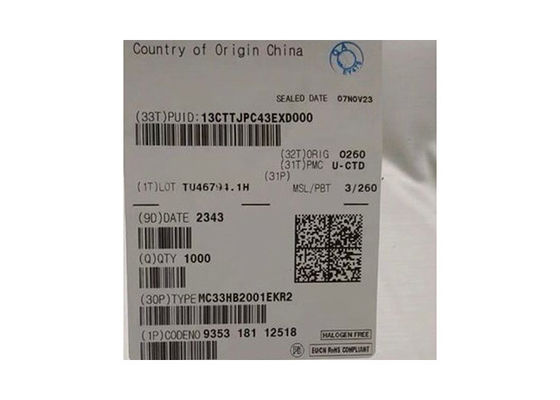 統合回路チップ MC33HB2001EKR2 10A ブラッシュ式直流モータードライバー