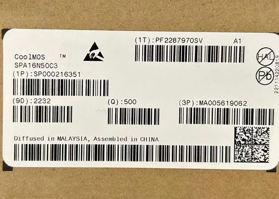 統合回路チップ SPA16N50C3 560V Nチャネル電源MOSFETトランジスタ TO-220-3