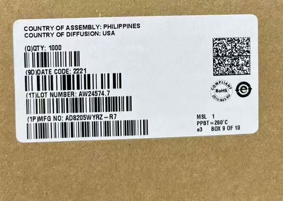 AD8205WYRZ 集積回路チップ 単電源 42 V システム差増幅器