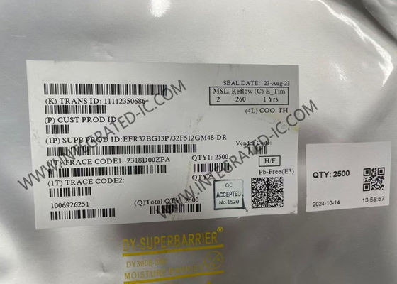 EFR32BG13P732F512GM48-DR BT IC 2.4GHz Bluetooth SoC、19 dBm出力電力、ARM Cortex M4コア搭載