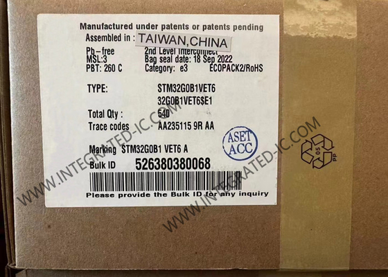 腕のマイクロ制御回路IC STM32G0B1VET6 32-LQFP主流のマイクロ制御回路64MHz