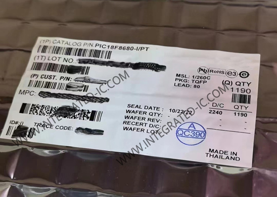 PIC18F8680-I/PT マイクロコントローラ MCU 40MHz 8ビットPICとAVR マイクロコントローラ TQFP-80