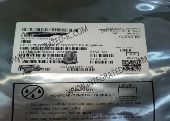 EFM32ZG222F32-B-QFP48R マイクロコントローラー MCU EFM32 Zero Gecko 32ビットマイクロコントローラー