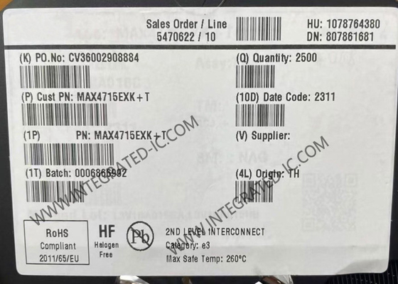 MAX4715EXK 統合回路チップ 400mOhm 単電源 SPST アナログスイッチ SC70-5