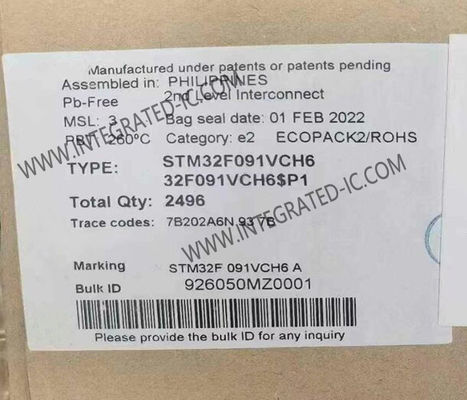 STM32F091VCH6 マイクロコントローラー MCU 32ビット メインストリーム ARM コルテックス-M0 アクセスライン MCU