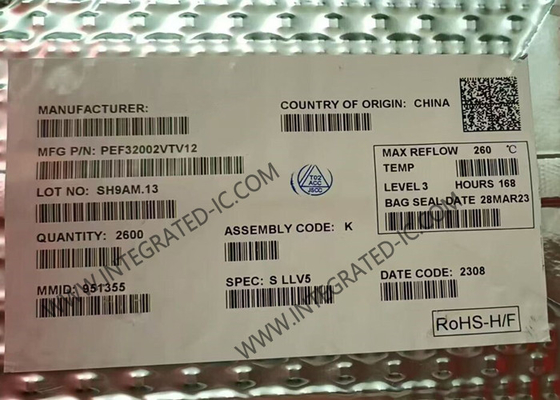 PEF32002VTV12 統合回路チップ 144V 双チャネルCODEC/SLIC VQFN-68