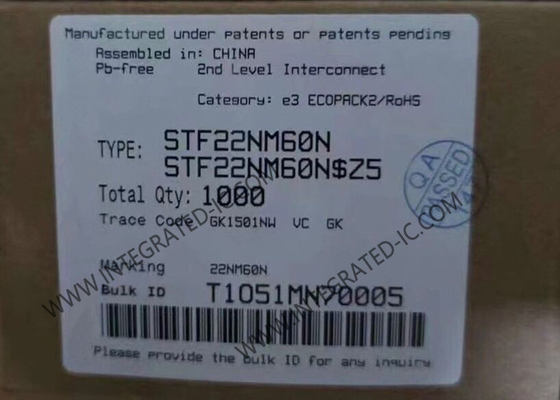 STF22NM60N 集積回路チップ 600V MDmesh II Nチャネル電源MOSFETトランジスタ