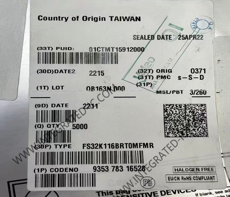 FS32K116BRT0MFMRマイクロコントローラー MCU S32K116 48MHz 自動車マイクロコントローラ QFN-32