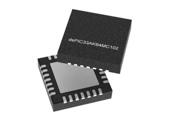 DSPIC33AK64MC102-I/M7 マイクロコントローラー MCU 200MHz 高性能32ビットDSC VQFN-28