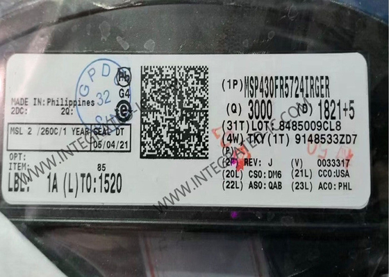 MSP430FR5724IRGER マイクロコントローラー MCU 8MHz 超低電力混合信号マイクロコントローラー