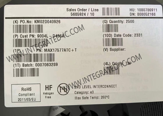 統合回路チップ MAX17577ATC 1A 高効率同期 TDFN12