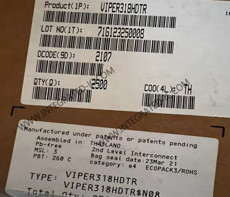 VIPER318HDTR 集積回路チップ 省エネ オフライン高電圧コンバータ 16-SOIC