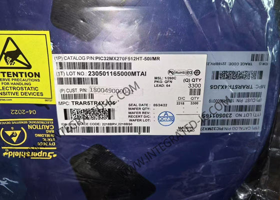 PIC32MX270F512HT-50I/MR マイクロコントローラ MCU 50 MHz 32 ビット マイクロコントローラ MCU QFN-64