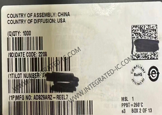 AD829ARZ 集積回路チップ オペアンプ SOIC8 低ノイズビデオオペアンプ