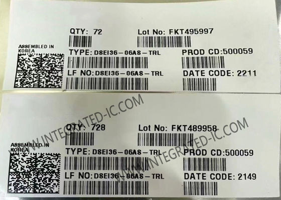 DSEI36-06AS-TRL 集積回路チップ 整流ダイオード 600V 高速回復エピタキシャルダイオード