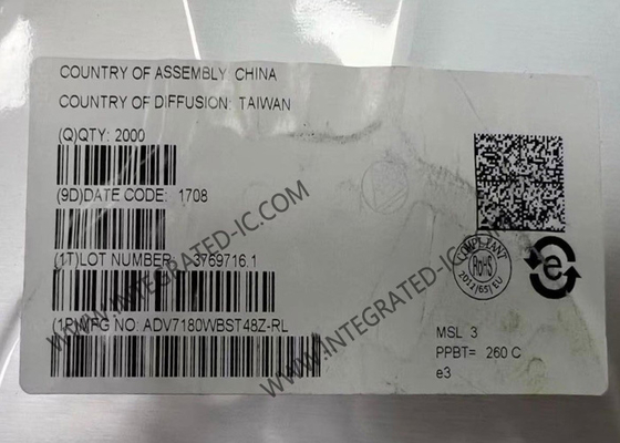 ADV7180WBST48Z 集積回路チップ 10ビット SDTV ビデオデコーダ LQFP48 ICチップ