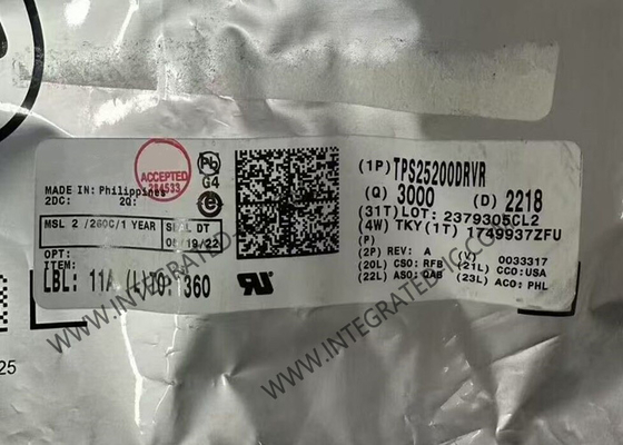 TPS25200DRVR 集積回路チップ 5V eFuse 精密調整可能な電流制限と電圧過電のクランプ