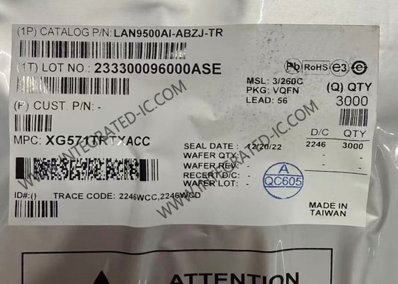 LAN9500AI-ABZJ イーサネットIC シングルチップ 高速USB 2.0 - 10/100 イーサネットコントローラ