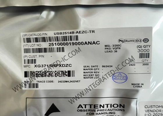 USB2514B-AEZC-TR 集積回路チップ 4 ポート USB 2.0 Hi-Speed ハブコントローラー VQFN36