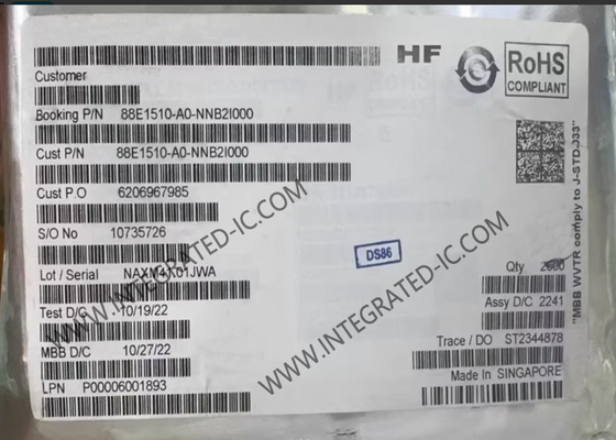 88E1510-A0-NNB2I000 イーサネットIC 統合単一ギガビット イーサネットトランシーバー