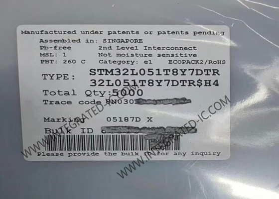 STM32L051T8Y7DTR マイクロコントローラー MCU 32ビット 32MHz ARM Cortex-M0+ STM32L0 マイクロコントローラー