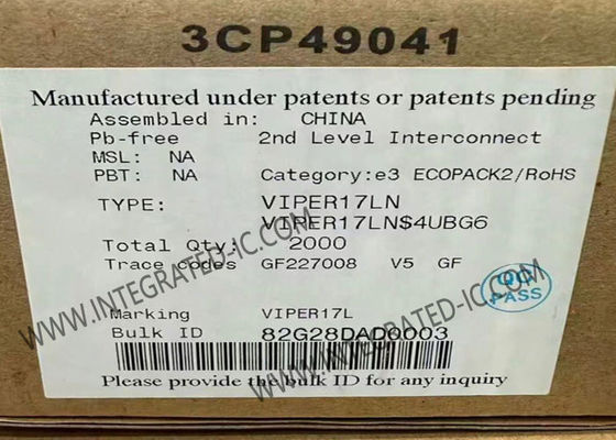 VIPER17LN 統合回路チップ オフライン変換器 800 V 頑丈な電源セクション 60 kHz 切り替え周波数と待機電源 < 30 mW