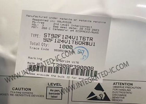 ST92F124V1T6 マイクロコントローラー MCU 8ビット 24MHz単電圧フラッシュ MCU LQFP100 パッケージ