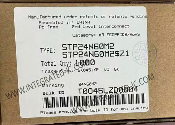 STP24N60M2 統合回路チップ 600V MDmesh M2 パワー MOSFET トランジスタ TO-220-3