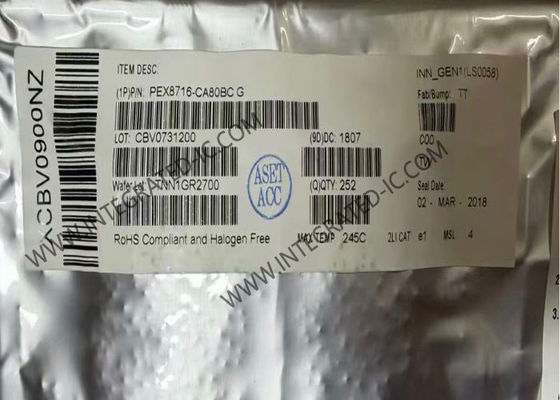 PEX8716-CA80BCG イーサネットIC 16-Lane 4-PortPCI Express Gen 3 スイッチIC