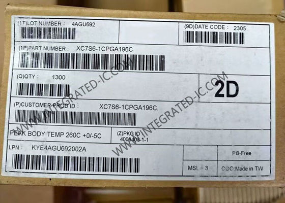 高性能アプリケーション向け196-CSPBGA、6000ロジックエレメント、100 I/Oを備えたXC7S6-1CPGA196C Spartan-7 FPGA