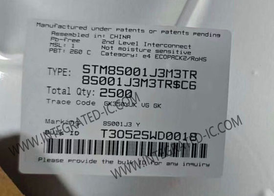STM8S001J3M3TR 8 ビット STM8 マイクロコントローラ MCU 16MHz 時計速度 8kB フラッシュメモリ
