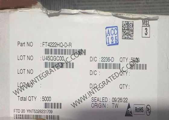 FT4222HQ-D 統合回路チップ USB 2.0 - クワッド SPI I2C ブリッジコントローラー