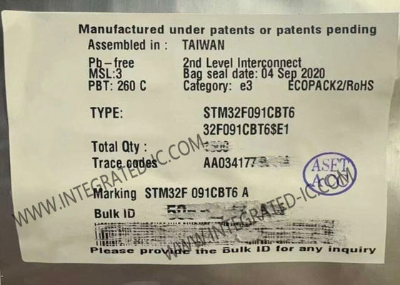 STM32F091CBT6 32ビット単核 48MHzマイクロコントローラ MCU IC
