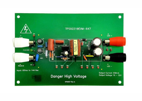 TPS92210EVM-647 組み込みソリューション 自然力率改善 (PFC) LED照明ドライバコントローラ評価モジュール