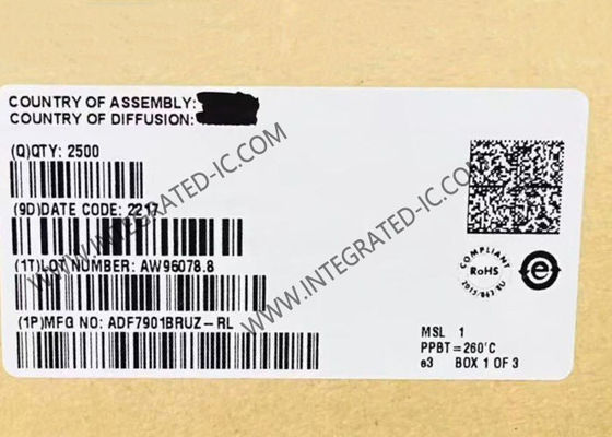 ADF7901BRUZ 高性能 ISM バンド OOK/FSK トランスミッタ IC、369.5 MHz ～ 395.9 MHz 周波数、50 kbps データレート