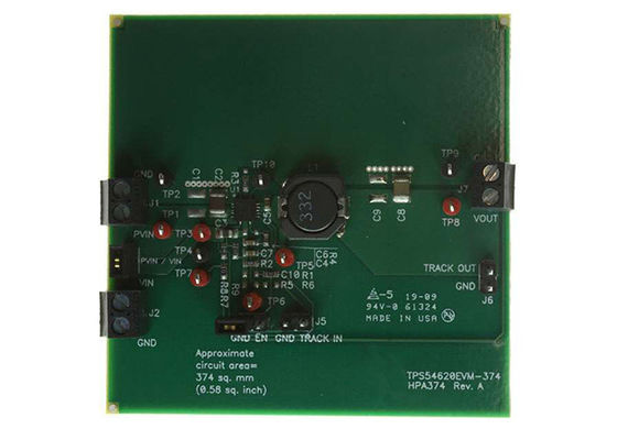 TPS54620EVM-374 組み込みソリューション 8V から 17V 6A SWIFTTM変換器評価モジュール